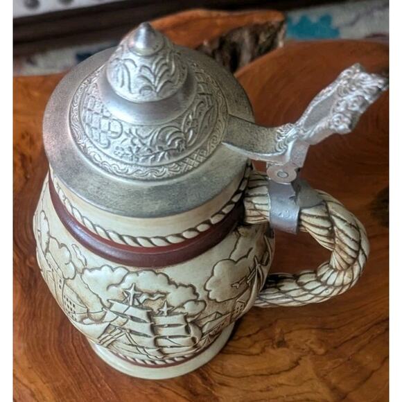Vintage Avon Beer Stein Ships Handcrafted Exclusive Nautical Theme - Picture 6 of 8